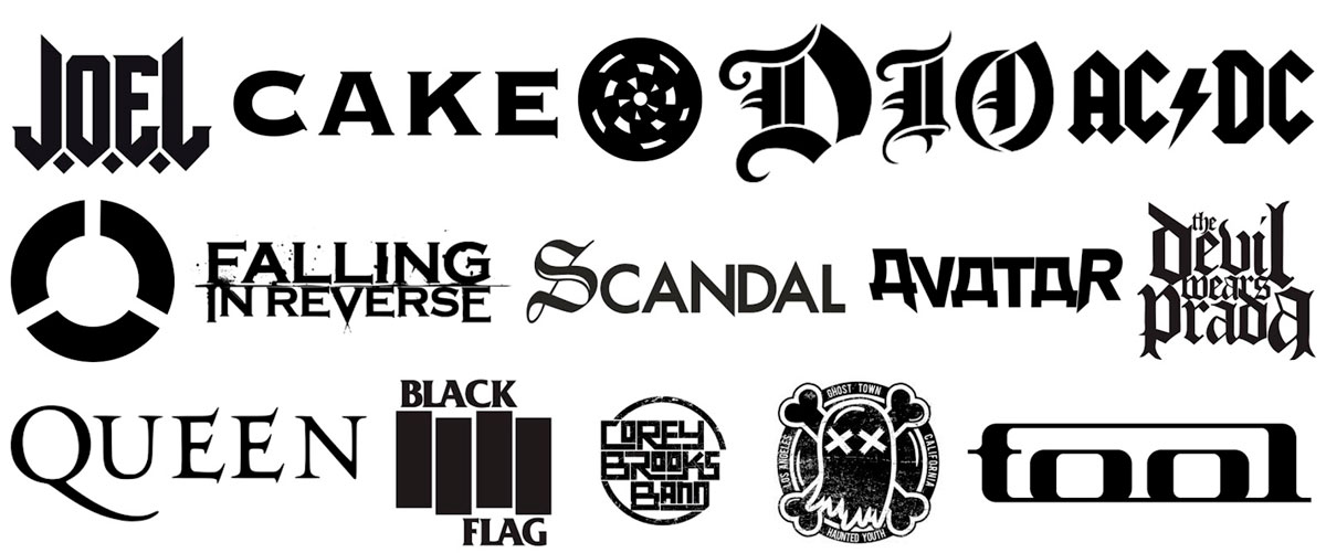 Любое название группы. Название для музыкальной группы. Шрифты для лого музыкальных групп. Как придумать название группы музыкальной. Лучшие логотипы музыкальных групп.
