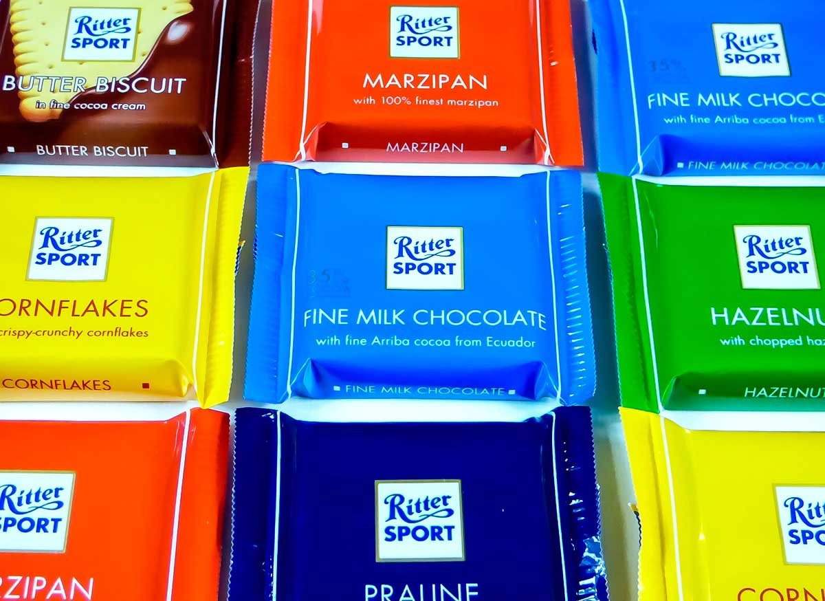 Разработка формы упаковки для Ritter Sport привела к появлению всем известной квадратной плитки